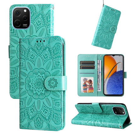 Embossed Sunflower Leather Phone Case, For Huawei nova Y61, For Realme 10 4G Global, For Realme 10 Pro 5G, For Realme 10 Pro+ 5G