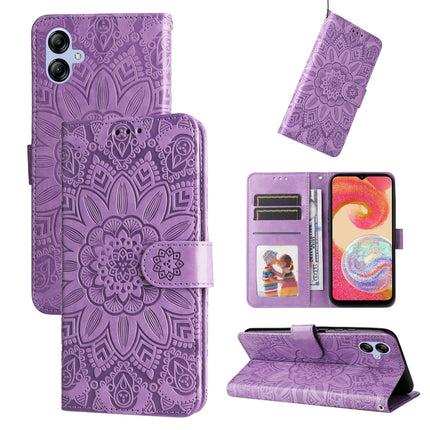 Embossed Sunflower Leather Phone Case, For Samsung Galaxy A04e, For Samsung Galaxy A34 5G