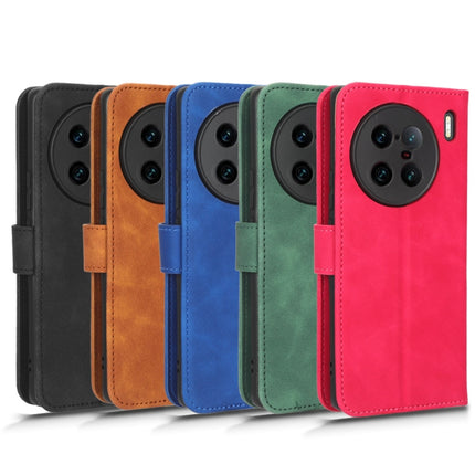 Skin Feel Magnetic Flip Leather Phone Case, For  vivo X90 Pro+