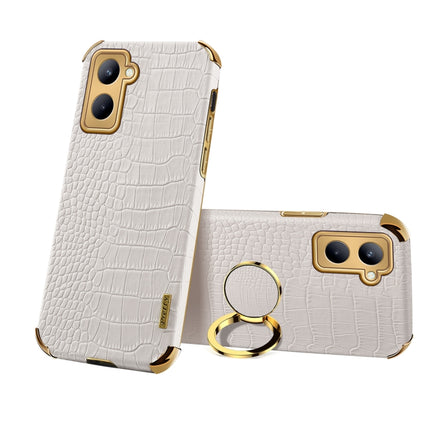 6D Electroplating Crocodile Texture Phone Case With Holder, For OPPO A17, For Realme C21Y, For Realme C33, For OPPO Reno8 Pro+