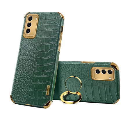6D Electroplating Crocodile Texture Phone Case With Holder, For Xiaomi Redmi Note 12 China, For Xiaomi Redmi Note 12 Pro+ China, For Samsung Galaxy S23 5G, For Samsung Galaxy S23 Ultra 5G