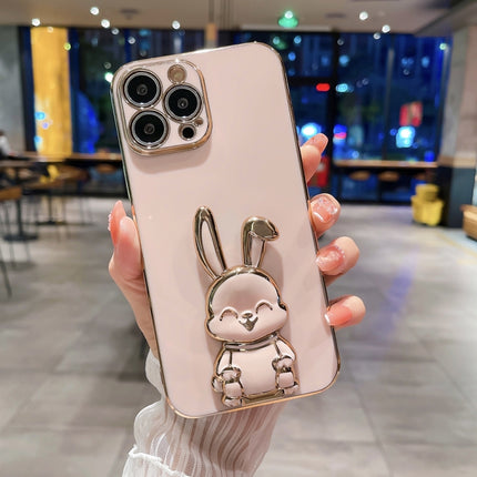 Plating Rabbit Holder Phone Case, For iPhone XS Max