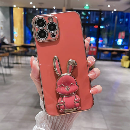 Plating Rabbit Holder Phone Case, For iPhone XS Max