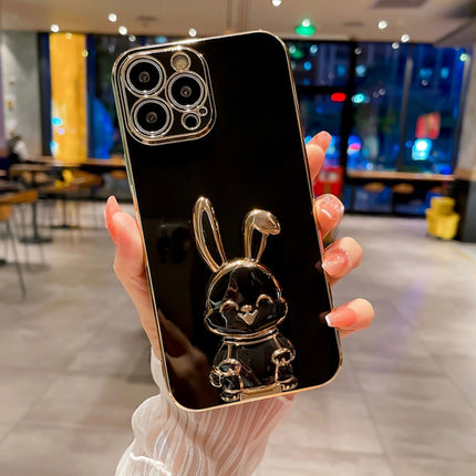 Plating Rabbit Holder Phone Case, For iPhone XS Max