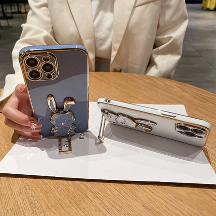 Plating Rabbit Holder Phone Case, For iPhone XS Max