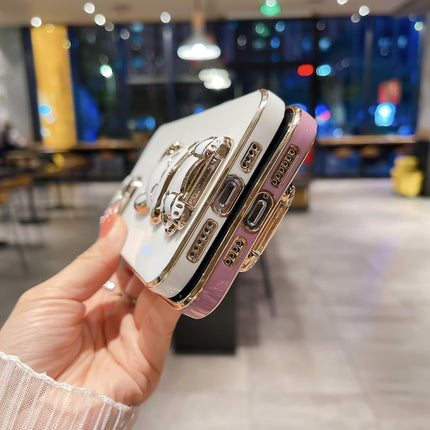 Plating Rabbit Holder Phone Case, For iPhone XS Max