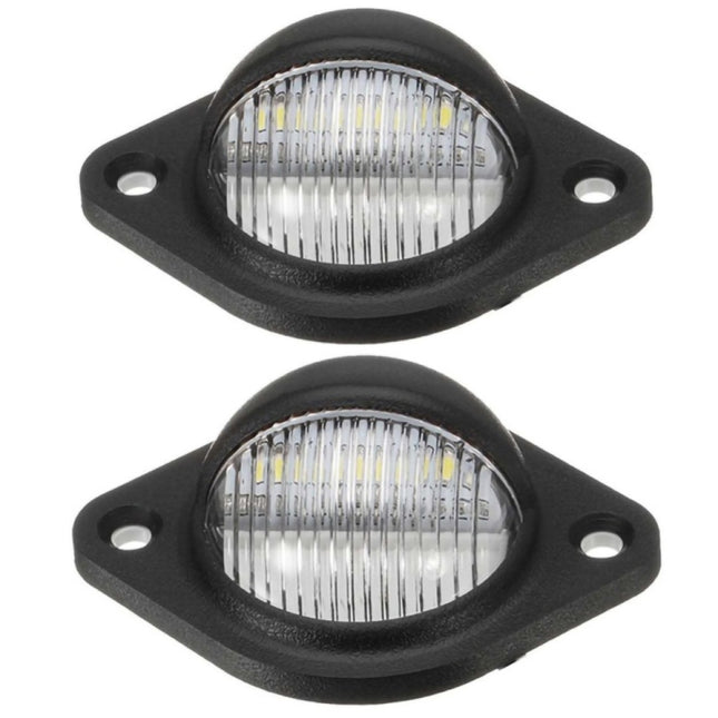 2pcs Car 3LED Round License Plate Light, 2pcs 3LED