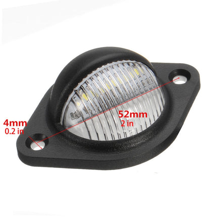 2pcs Car 3LED Round License Plate Light, 2pcs 3LED