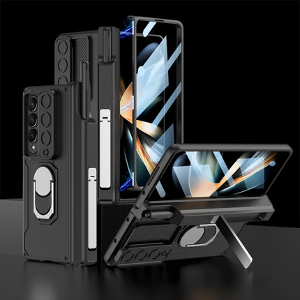 GKK Integrated Magnetic Folding Phone Case with Pen Case, For Samsung Galaxy Z Fold4