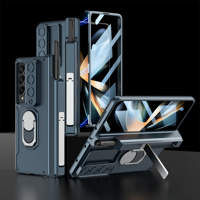 GKK Integrated Magnetic Folding Phone Case with Pen Case, For Samsung Galaxy Z Fold4