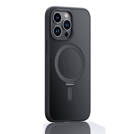 Skin Feel MagSafe Shockproof Protective Phone Case with Holder, For iPhone 14, For iPhone 14 Plus, For iPhone 14 Pro, For iPhone 14 Pro Max