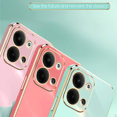 XINLI Straight Edge 6D Electroplate TPU Phone Case, For OPPO Reno9 5G, For Samsung Galaxy A54 5G, For vivo X90 Pro+