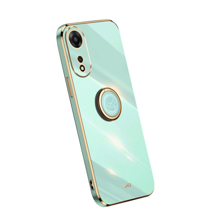 XINLI Straight Edge Electroplate TPU Phone Case with Ring, For OPPO A1 Pro 5G, For Realme 10 4G, For OPPO Reno9 5G