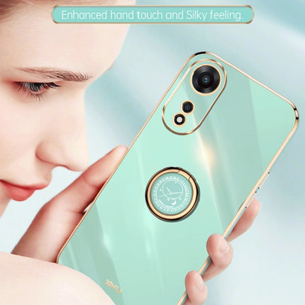 XINLI Straight Edge Electroplate TPU Phone Case with Ring, For OPPO A1 Pro 5G, For Realme 10 4G, For OPPO Reno9 5G