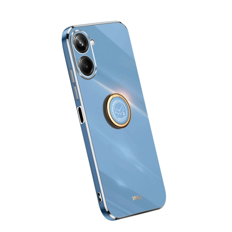 XINLI Straight Edge Electroplate TPU Phone Case with Ring, For OPPO A1 Pro 5G, For Realme 10 4G, For OPPO Reno9 5G