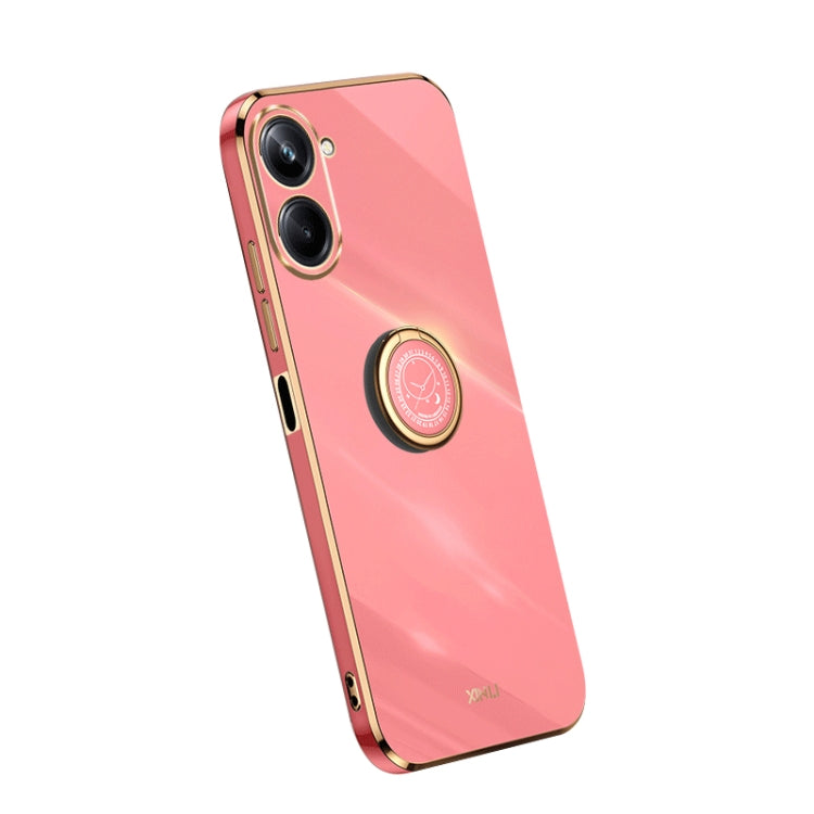 XINLI Straight Edge Electroplate TPU Phone Case with Ring, For OPPO A1 Pro 5G, For Realme 10 4G, For OPPO Reno9 5G