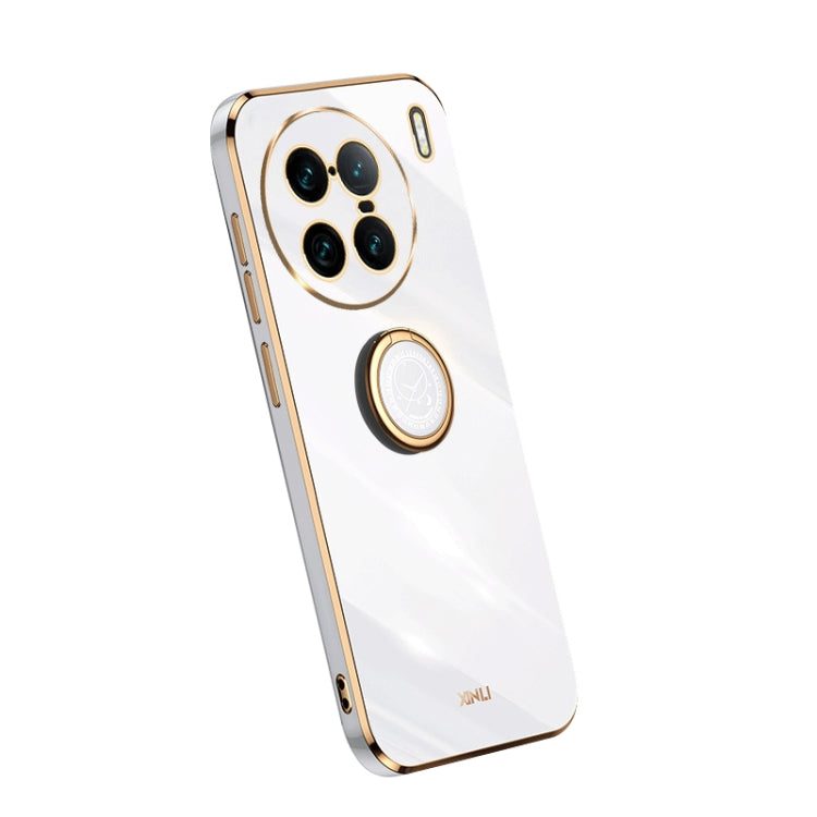 XINLI Straight Edge Electroplate TPU Phone Case with Ring, For Samsung Galaxy A54 5G, For vivo X90 Pro+, For Samsung Galaxy Note10+