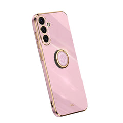 XINLI Straight Edge Electroplate TPU Phone Case with Ring, For Samsung Galaxy A54 5G, For vivo X90 Pro+, For Samsung Galaxy Note10+
