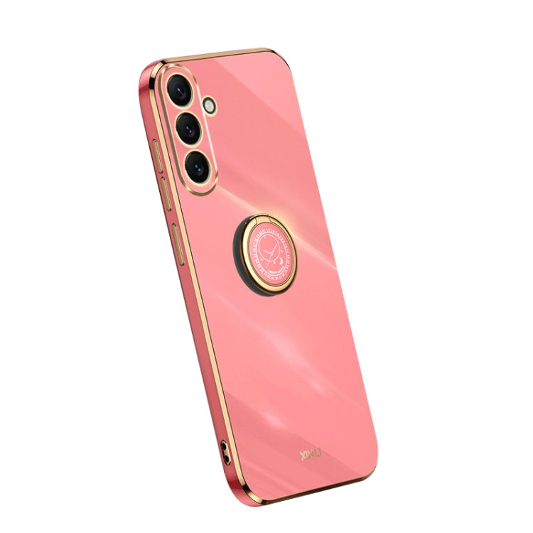 XINLI Straight Edge Electroplate TPU Phone Case with Ring, For Samsung Galaxy A54 5G, For vivo X90 Pro+, For Samsung Galaxy Note10+