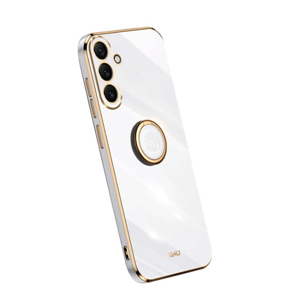 XINLI Straight Edge Electroplate TPU Phone Case with Ring, For Samsung Galaxy A54 5G, For vivo X90 Pro+, For Samsung Galaxy Note10+