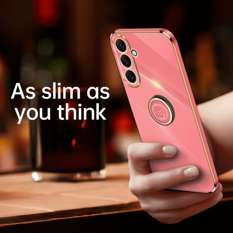 XINLI Straight Edge Electroplate TPU Phone Case with Ring, For Samsung Galaxy A54 5G, For vivo X90 Pro+, For Samsung Galaxy Note10+
