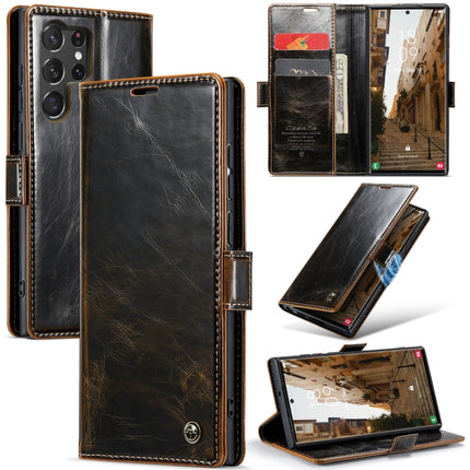 CaseMe 003 Crazy Horse Texture Leather Phone Case, For Samsung Galaxy S23 Ultra 5G