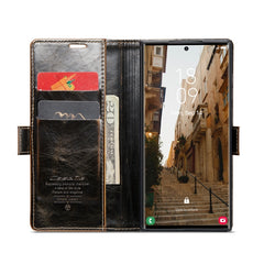 CaseMe 003 Crazy Horse Texture Leather Phone Case, For Samsung Galaxy S23 Ultra 5G