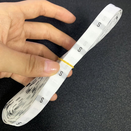 3.2 x 1.2cm Size Labels Polyester Cloth Clothing Label 1 Roll (about 380 PCs), XS, S, M, L, XL, XXL, XXXL, XXXXL, XXXXXL