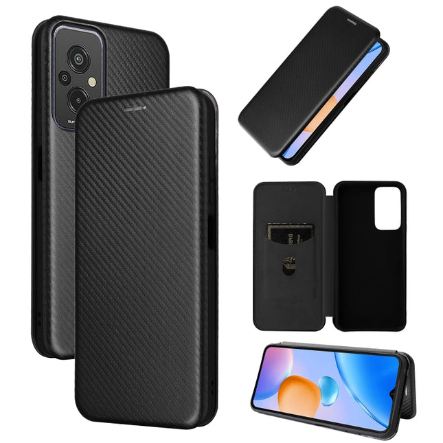 Carbon Fiber Texture Flip Leather Phone Case, For Xiaomi Redmi 11 Prime 4G, For Xiaomi 13