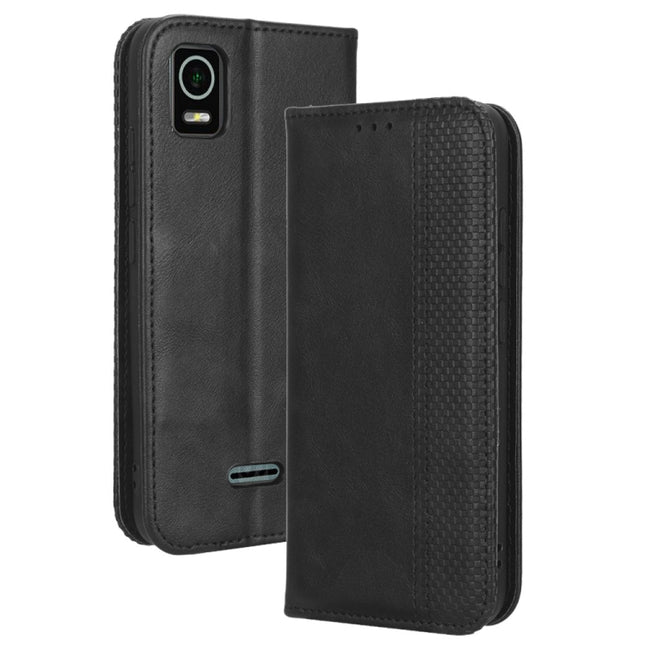 Magnetic Buckle Retro Texture Leather Phone Case, For Cricket Debut Smart, For Cricket Icon 4, For Cricket Innovate E 5G, For OPPO A1 Pro, For Realme 10 4G, For Realme 10 Pro