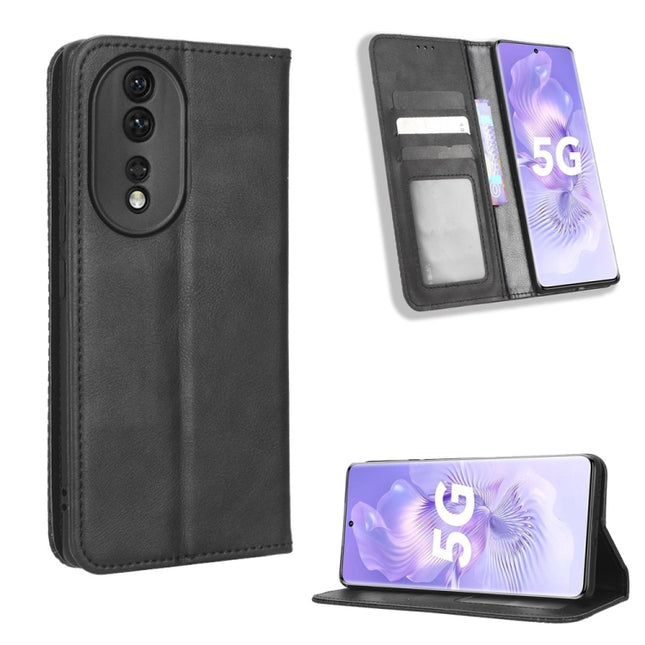 Magnetic Buckle Retro Texture Leather Phone Case, For Honor 80 5G, For Honor 80 Pro 5G, For Samsung Galaxy A14 5G, For Motorola Moto G72 4G, For OPPO A58 5G, For Orbic JOY RC608L