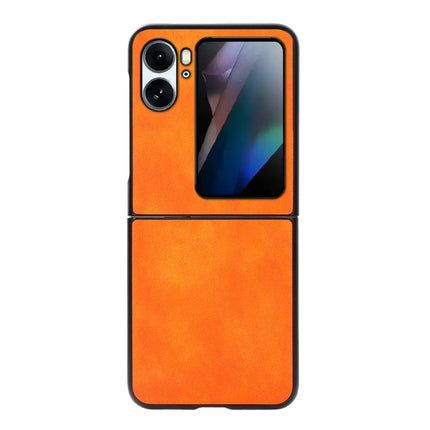 Two-color Litchi Texture PU Phone Case, For OPPO Find N2, For OPPO Find N2 Flip