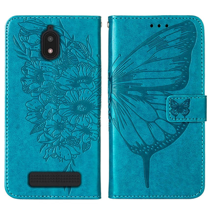 Embossed Butterfly Flip Leather Phone Case, For BLU View 2 2022 / 2020, For Infinix Hot 20 4G X6826, For Infinix Hot 20 5G X666 / X66B
