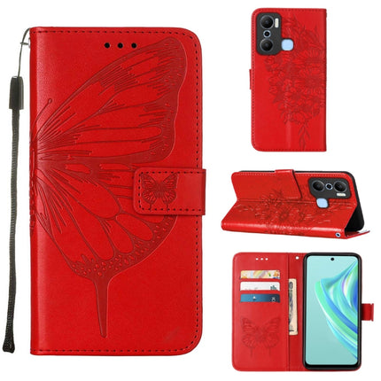 Embossed Butterfly Flip Leather Phone Case, For Infinix Hot 20 Play, For Infinix Hot 20S / 20 Pro X6827, For Infinix Smart 7 X6515