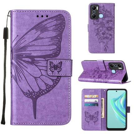 Embossed Butterfly Flip Leather Phone Case, For Infinix Hot 20 Play, For Infinix Hot 20S / 20 Pro X6827, For Infinix Smart 7 X6515