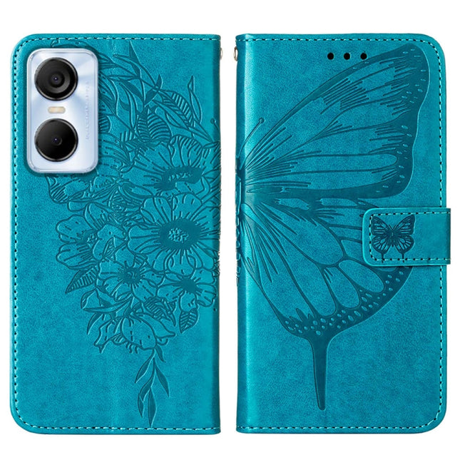 Embossed Butterfly Flip Leather Phone Case, For Tecno Pop 6 Pro, For Tecno Pova 4 LG7N, For Tecno Pova 4 Pro LG8N