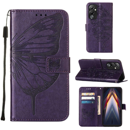 Embossed Butterfly Flip Leather Phone Case, For Tecno Pop 6 Pro, For Tecno Pova 4 LG7N, For Tecno Pova 4 Pro LG8N