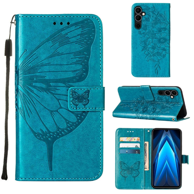 Embossed Butterfly Flip Leather Phone Case, For Tecno Pova Neo 2 LG6N, For Google Pixel 7a, For Samsung Galaxy A04e