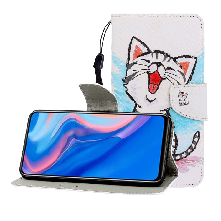 Colored Drawing Horizontal Flip Leather Case with Holder & Card Slot & Wallet, For Huawei P Smart Z / Y9 Prime (2019)