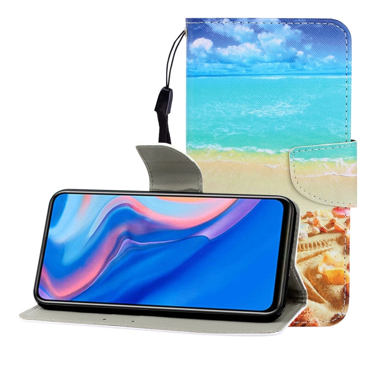 Colored Drawing Horizontal Flip Leather Case with Holder & Card Slot & Wallet, For Huawei P Smart Z / Y9 Prime (2019)