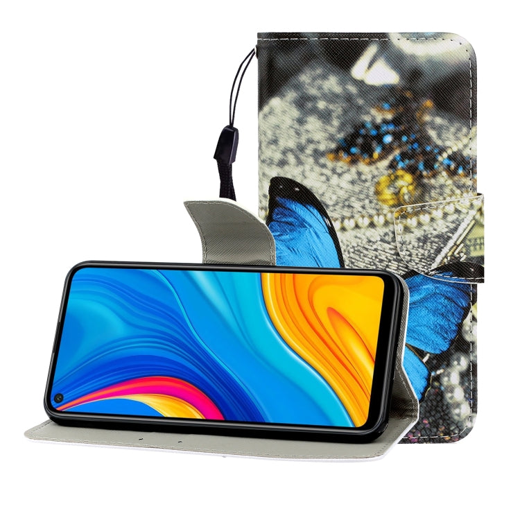 Colored Drawing Horizontal Flip Leather Case with Holder & Card Slot & Wallet, For Huawei Honor Play 3 / Enjoy 10
