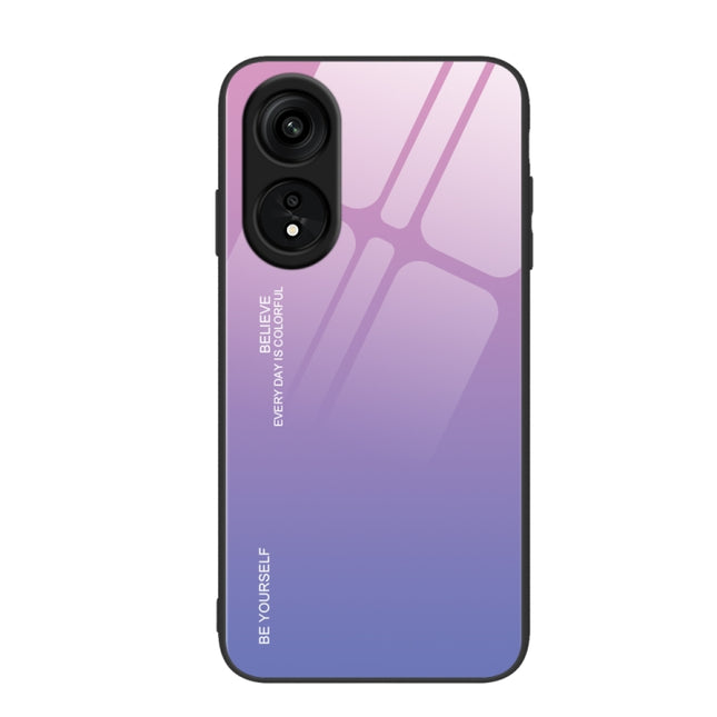 Gradient Color Glass Phone Case, For OPPO A1 Pro