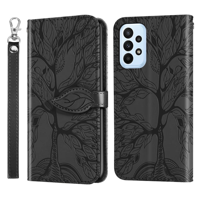 Life Tree Embossing Pattern Leather Phone Case, For Samsung Galaxy A24 5G, For Samsung Galaxy A54 5G, For Samsung Galaxy A34 5G, For Xiaomi Redmi A1, For Xiaomi 13