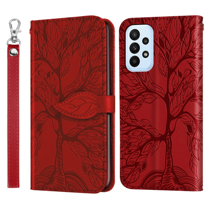 Life Tree Embossing Pattern Leather Phone Case, For Samsung Galaxy A24 5G, For Samsung Galaxy A54 5G, For Samsung Galaxy A34 5G, For Xiaomi Redmi A1, For Xiaomi 13
