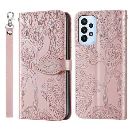 Life Tree Embossing Pattern Leather Phone Case, For Samsung Galaxy A24 5G, For Samsung Galaxy A54 5G, For Samsung Galaxy A34 5G, For Xiaomi Redmi A1, For Xiaomi 13