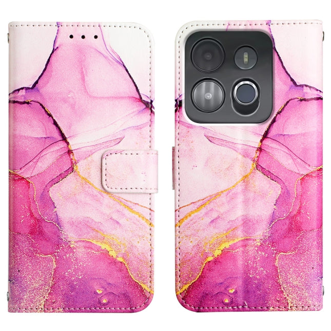 PT003 Marble Pattern Flip Leather Phone Case, For Infinix Smart 7 X6515, For Tecno Pop 6 Pro, For Tecno Pova 4 LG7N, For Tecno Pova 4 Pro LG8N