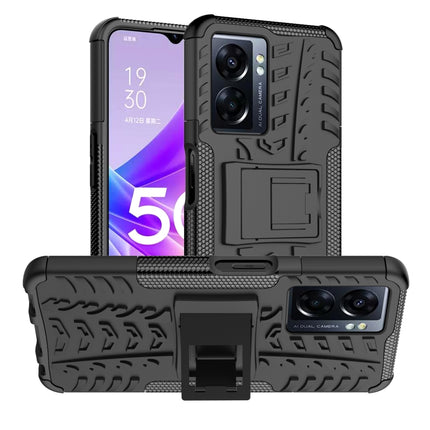 Tire Texture TPU + PC Phone Case with Holder, For Motorola Moto E22, For OPPO A57 5G / OnePlus Nord N300, For Samsung Galaxy S23+ 5G, For Samsung Galaxy A14 5G
