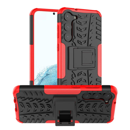 Tire Texture TPU + PC Phone Case with Holder, For Motorola Moto E22, For Samsung Galaxy S23+ 5G, For Samsung Galaxy A14 5G