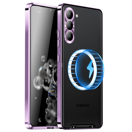 MagSafe Magnetic Frosted Metal Phone Case, For Samsung Galaxy S23 5G, For Samsung Galaxy S23+ 5G, For Samsung Galaxy S23 Ultra 5G