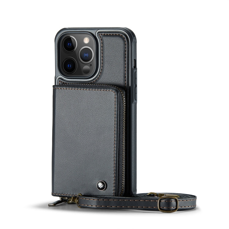 JEEHOOD C22 Series Zipper Wallet Leather Phone Case with Dual Lanyard, For iPhone 12 Pro Max, For iPhone 11, For iPhone 11 Pro, For iPhone 11 Pro Max